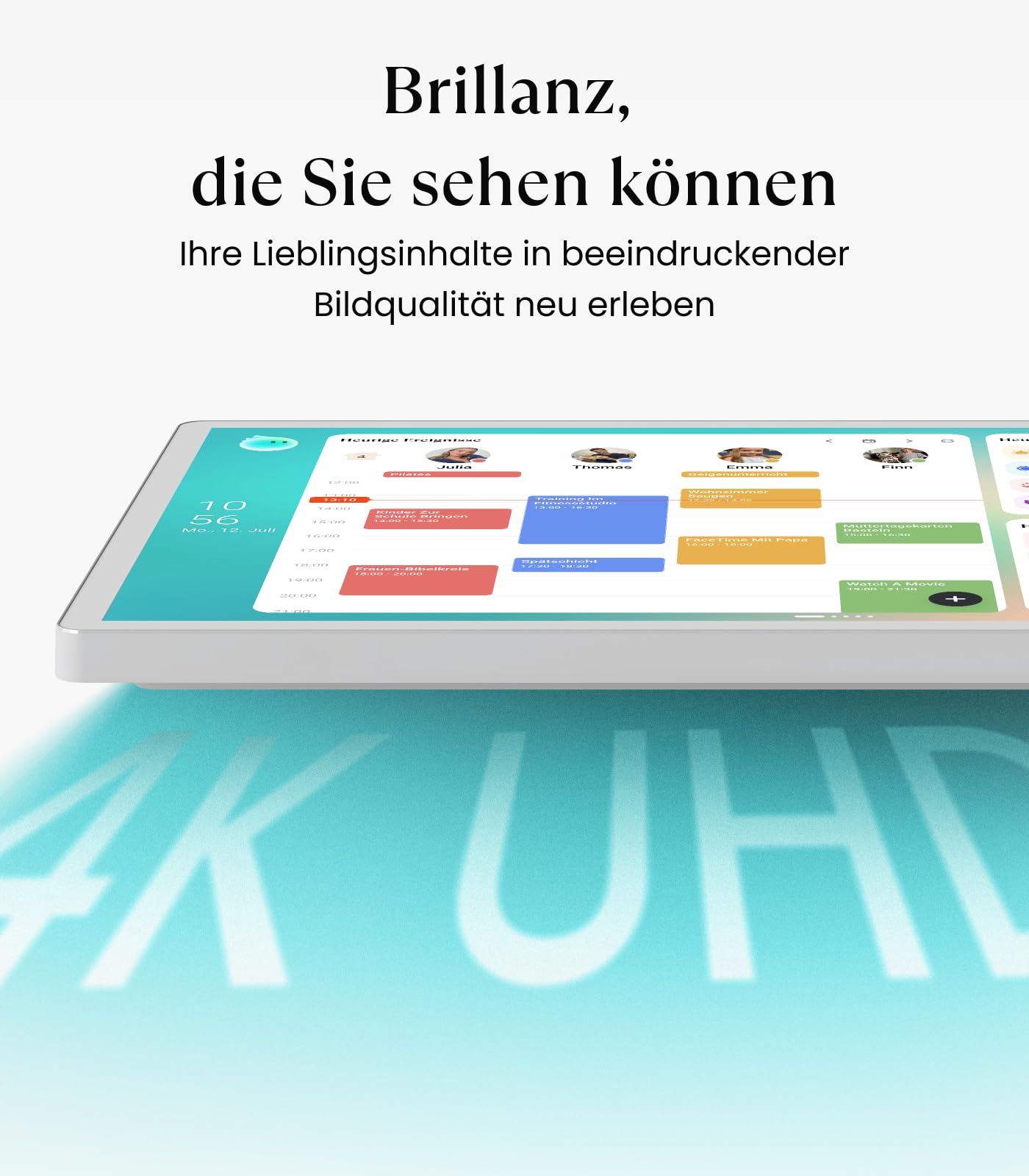 Cozyla Calendar Plus 2 32 Zoll 4K Digitaler Kalender Wand Touchscreen Familienplaner Kein Abo Echtzeit Sync