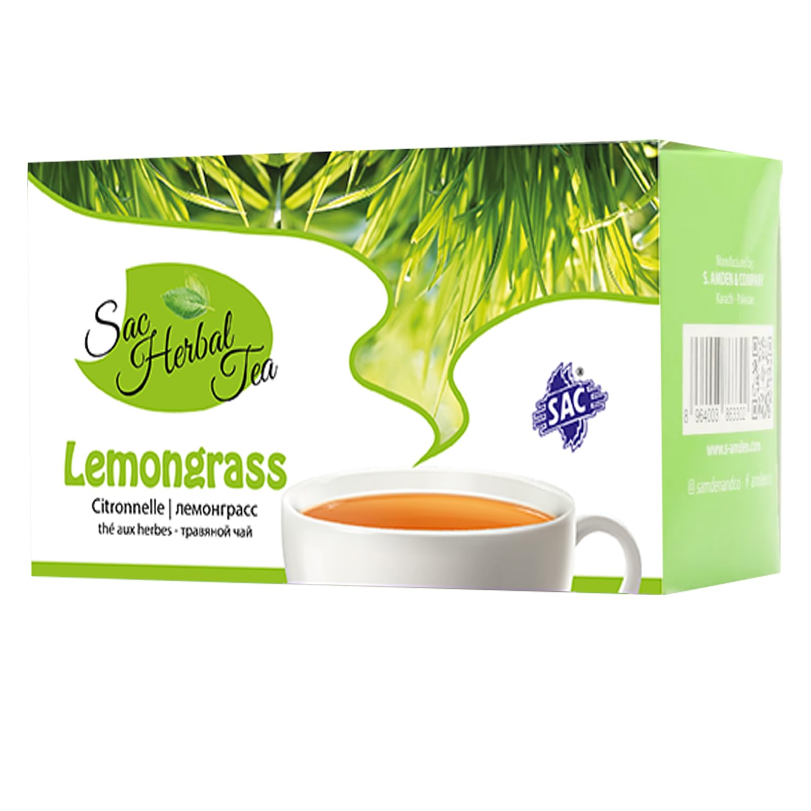 SAC Lemongrass Herbal Green Tea 20 Sachets