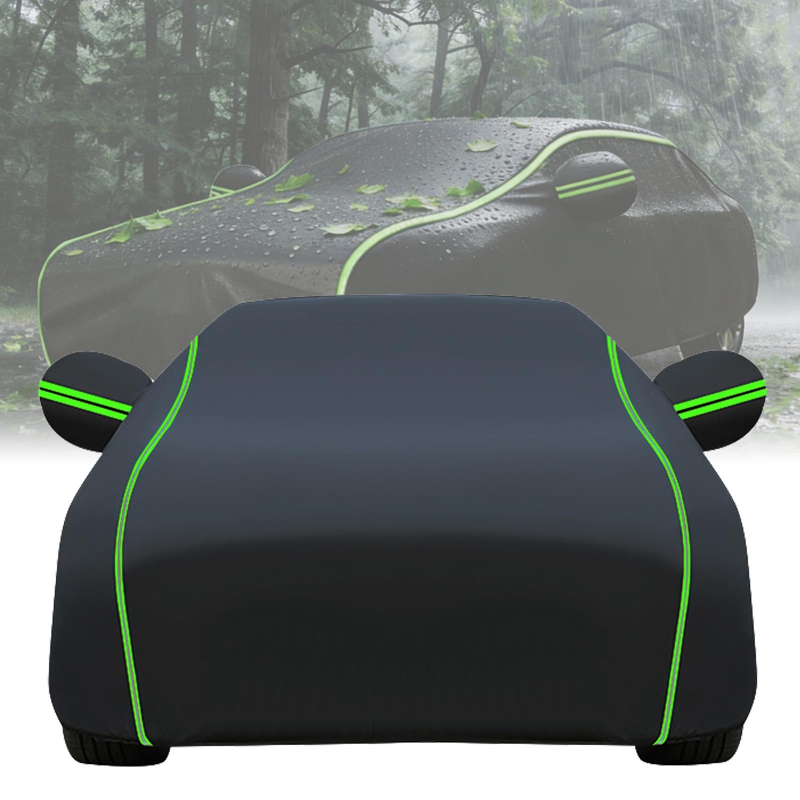Bâche Voiture Protection Extérieure pour Toyota Aygo X Hybrid 2025-2026,Housse Voiture Étanche Protection Solaire,Toutes Saisons,Fixation Anti-Vent(Noir)