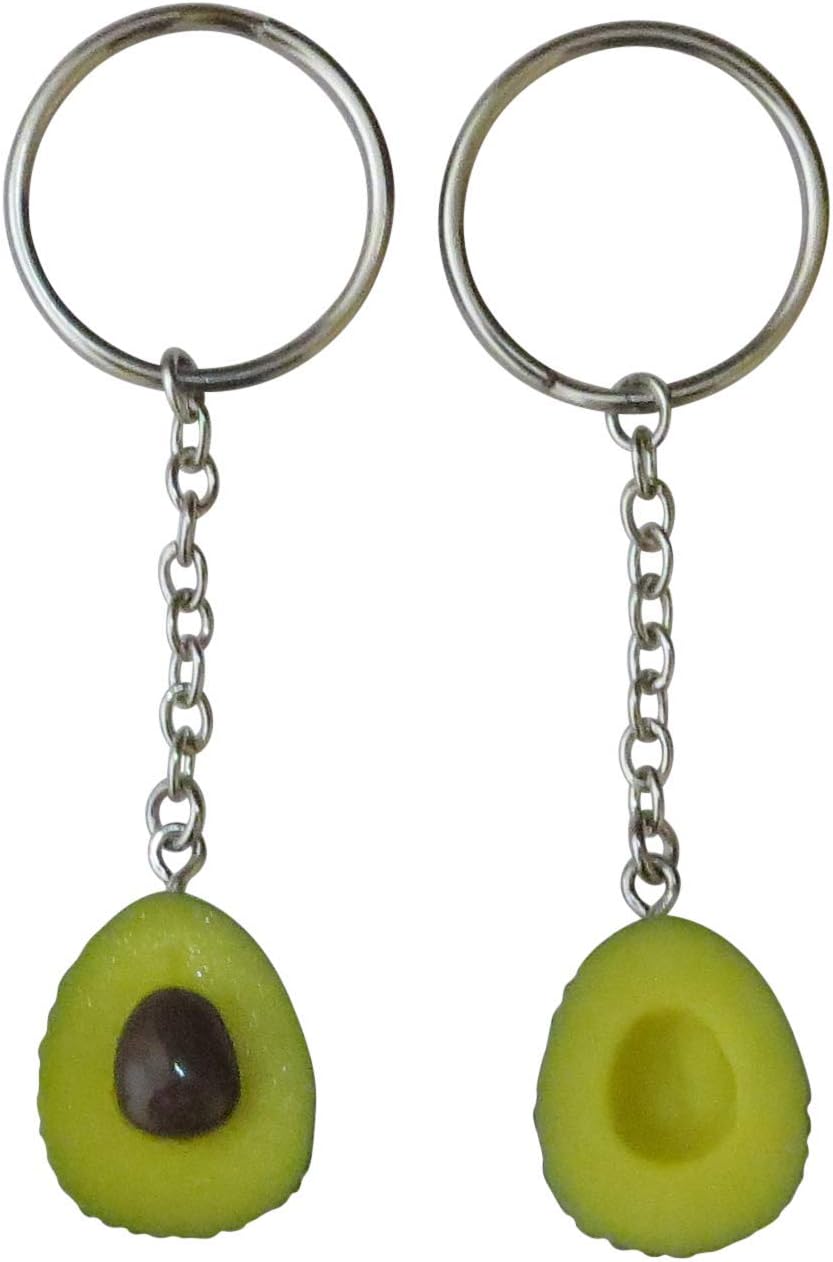 Cute Avocado Keychain Set for Bestfriends and Couples - Matching Keyrings Fits Like A Puzzle. A Perfect Gift for All Occasions, Valentines, Birthdays and More!