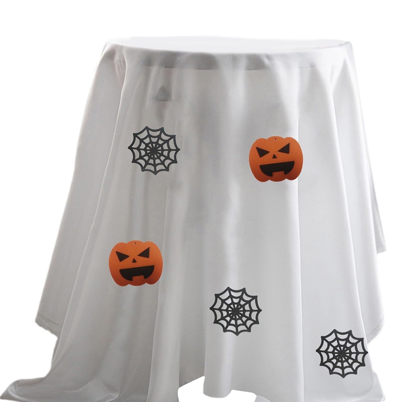 carotoe Halloween Party Tablecloth with Halloween Face Pumpkins Bats Table Cloth Cover for Dining Tables Schools Event