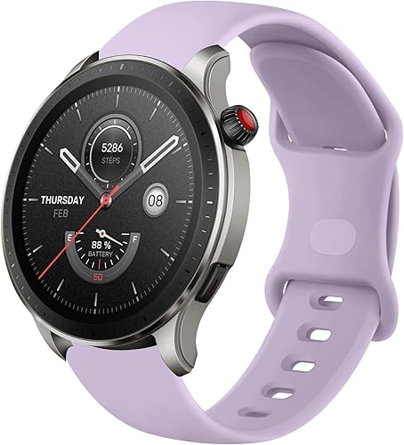 Correa de repuesto para Amazfit GTR 4  GTR 3 ProGTR 3  GTR 2e  GTR 2  GTR 1.850 in  Amazfit Bip 5 Smart Watch, 0.866 in de silicona suave, correa