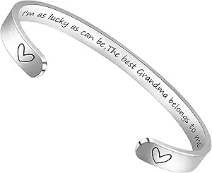 Btysun Bracelets for Women Mothers Day Bracelet Gifts from Daughter Inspirational Gifts for Women Graduation Gifts for Her Motivational Birthday Cuff Bangle Friendship Personalized Mantra Jewelry…