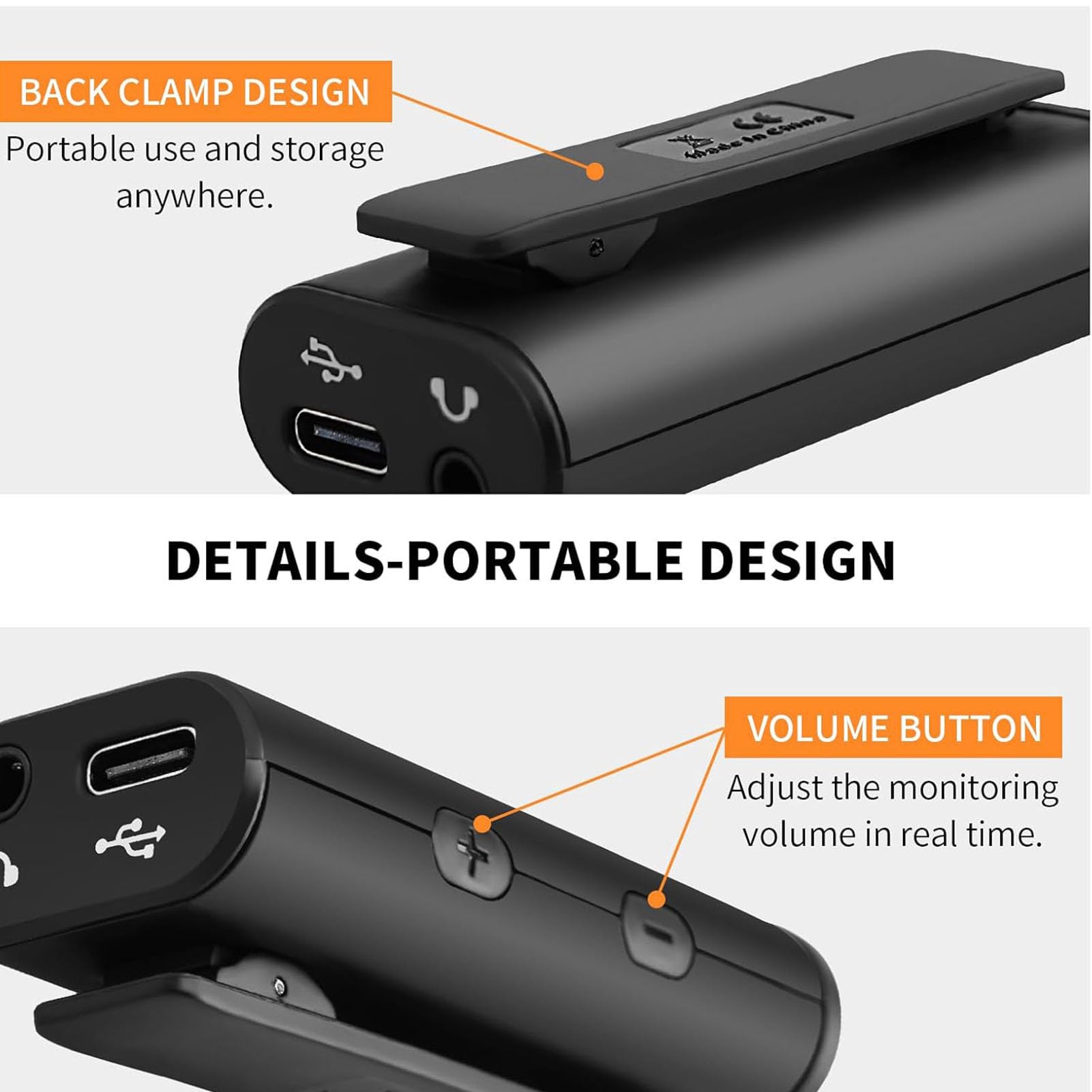 Interfaccia Audio CAB per Chitarra, Scheda Audio di Registrazione Interna Tascabile con Tipo C per Smartphone e Tablet, Nessun Driver Necessario