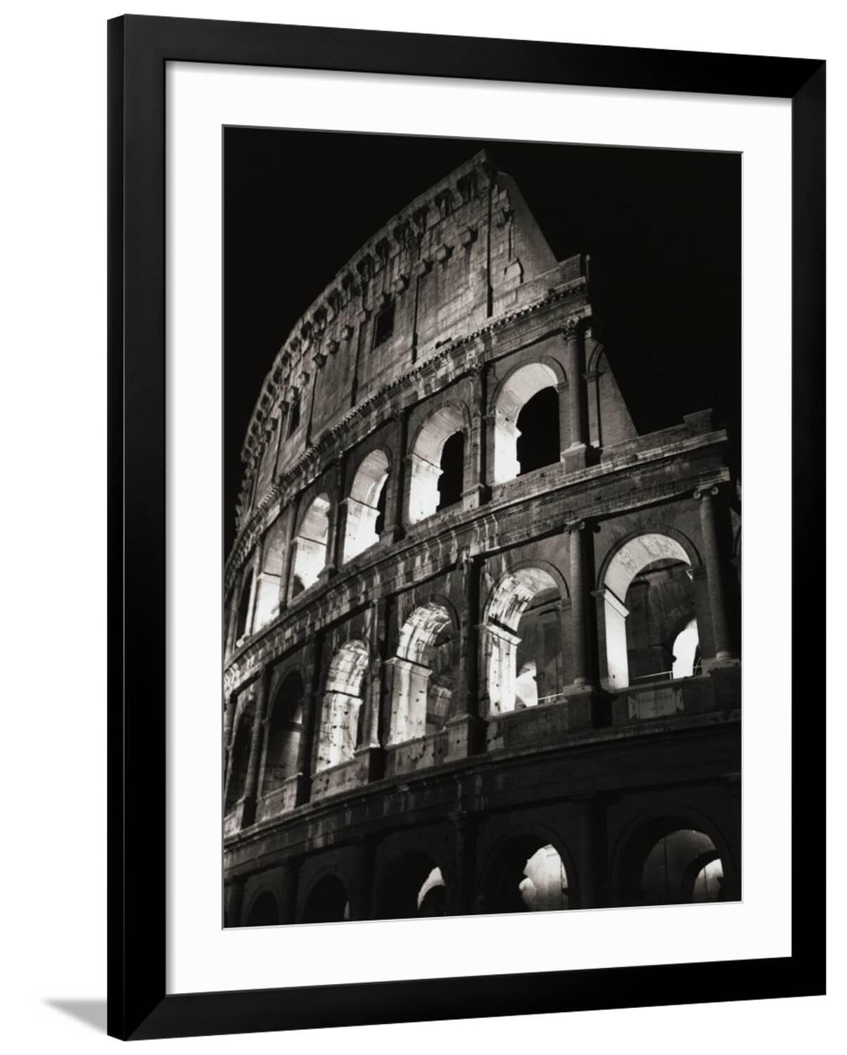 ART.COM Wall Photographic Print Colosseum Archways on Black Frame by Bettmann, 32" x 40"