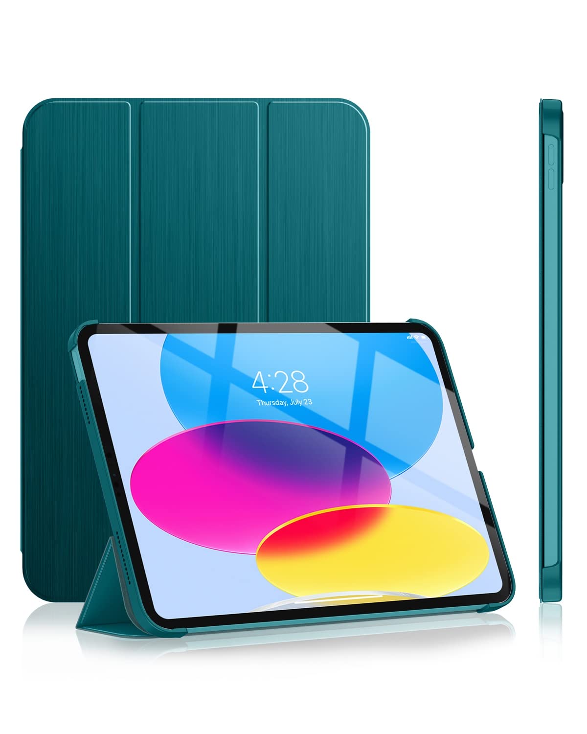 Soke Case for iPad 10th Generation(10.9-inch,2022) - [Smart Cover Auto Wake/Sleep + Slim Trifold Stand], Premium Protective Hard PC Back Cover for New Apple iPad 10.9 Inch - Teal
