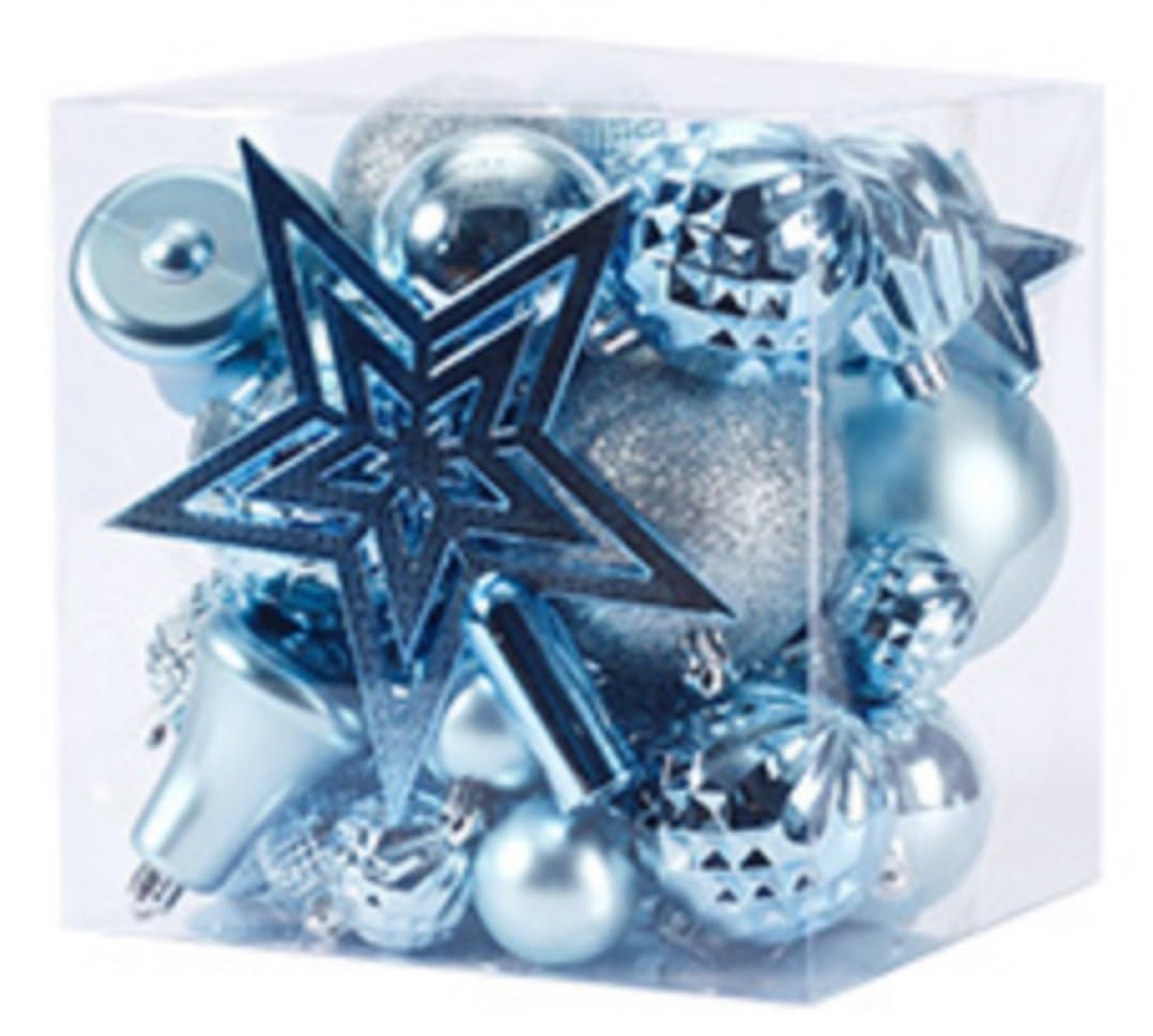 Bombki Choinkowe 45 Szt. Nietłukących Się Plastikowych Bombek Świątecznych Bombki Świąteczne Zestaw Bombek Do Dekoracji Choinek Bombki Ozdoby (Color : B, Size : 45 pieces)