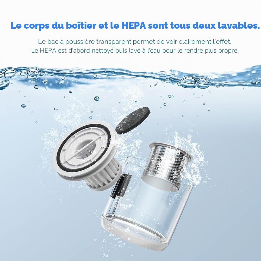 Aspirateur de Matelas Anti-Acariens avec Lumière UV et Réservoir de Poussière HEPA Aspirateur Anti-Acariens, Aspirateur de Poussière 300W pour Canapé/Matelas/Textile (MULTI-VOIES), Blanc