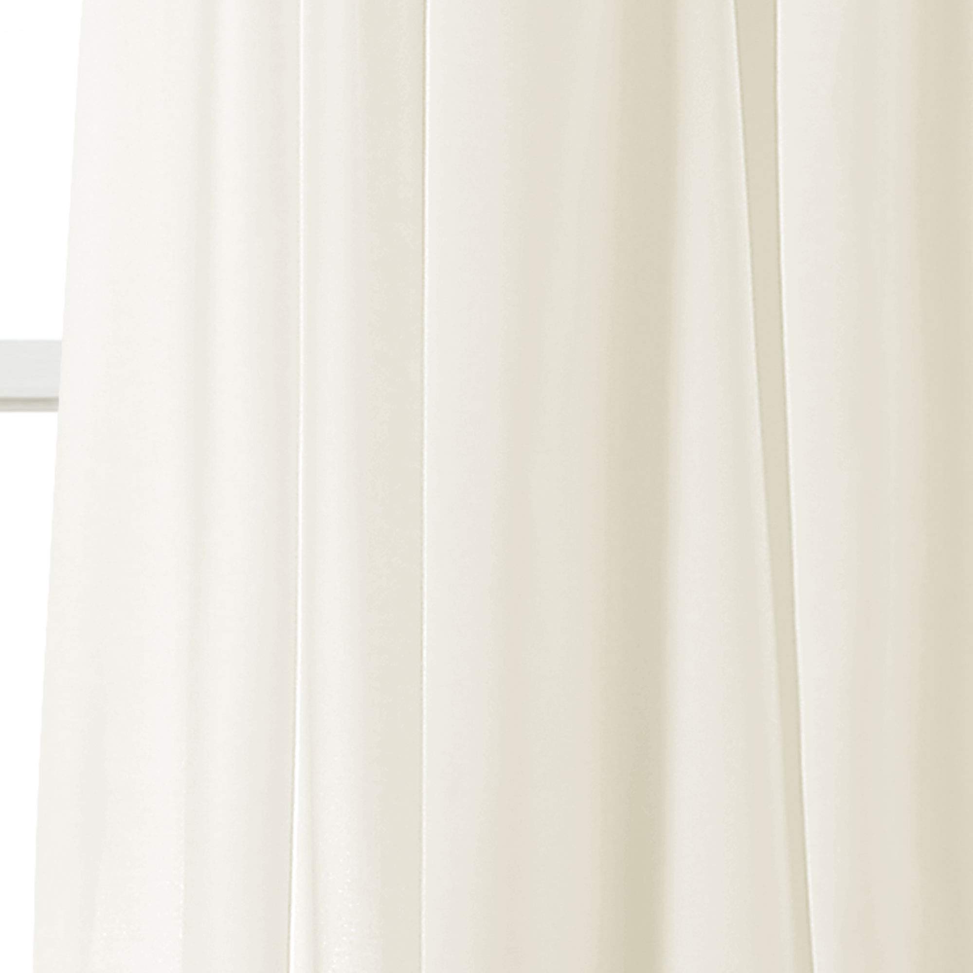 Lush Decor Lot de 2 Rideaux à Volants pour Salon, Salle à Manger, Chambre à Coucher (Paire), Polyester, Ivoire, 101,6 x 213,4 cm (l x L)