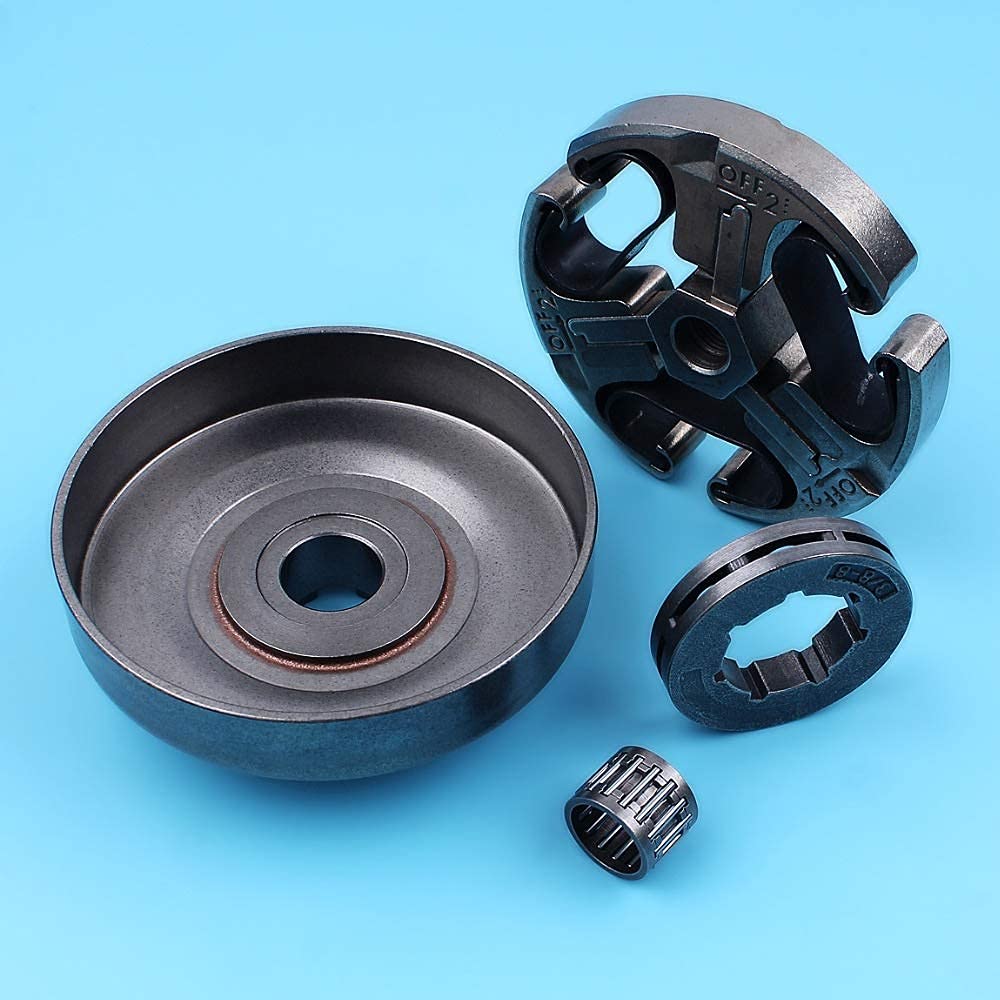 Tambor de Embrague 3/8 "-8T Rim Sprocket Juego de cojinete de Aguja Compatible con Husqvarna 61 66266268 268XP 272 272XP Piezas de Repuesto para Motosierra