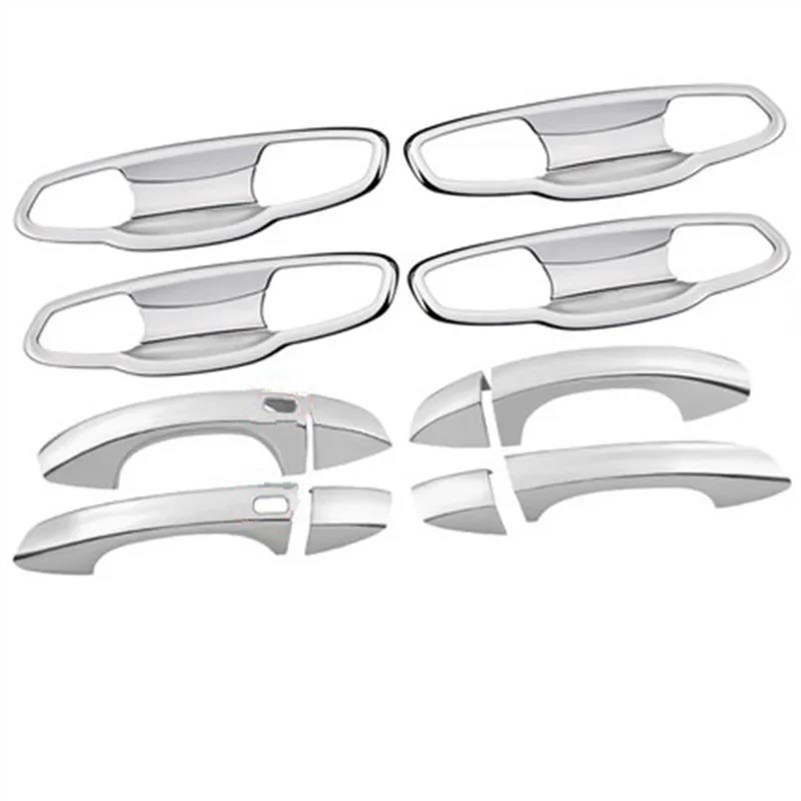 Noheeu Silver E Chrome For Golf 7 Mk7 2013-2019 Car Side Door Handle Bowl Trim Cover Sticker Styling Accessories(Silver E)