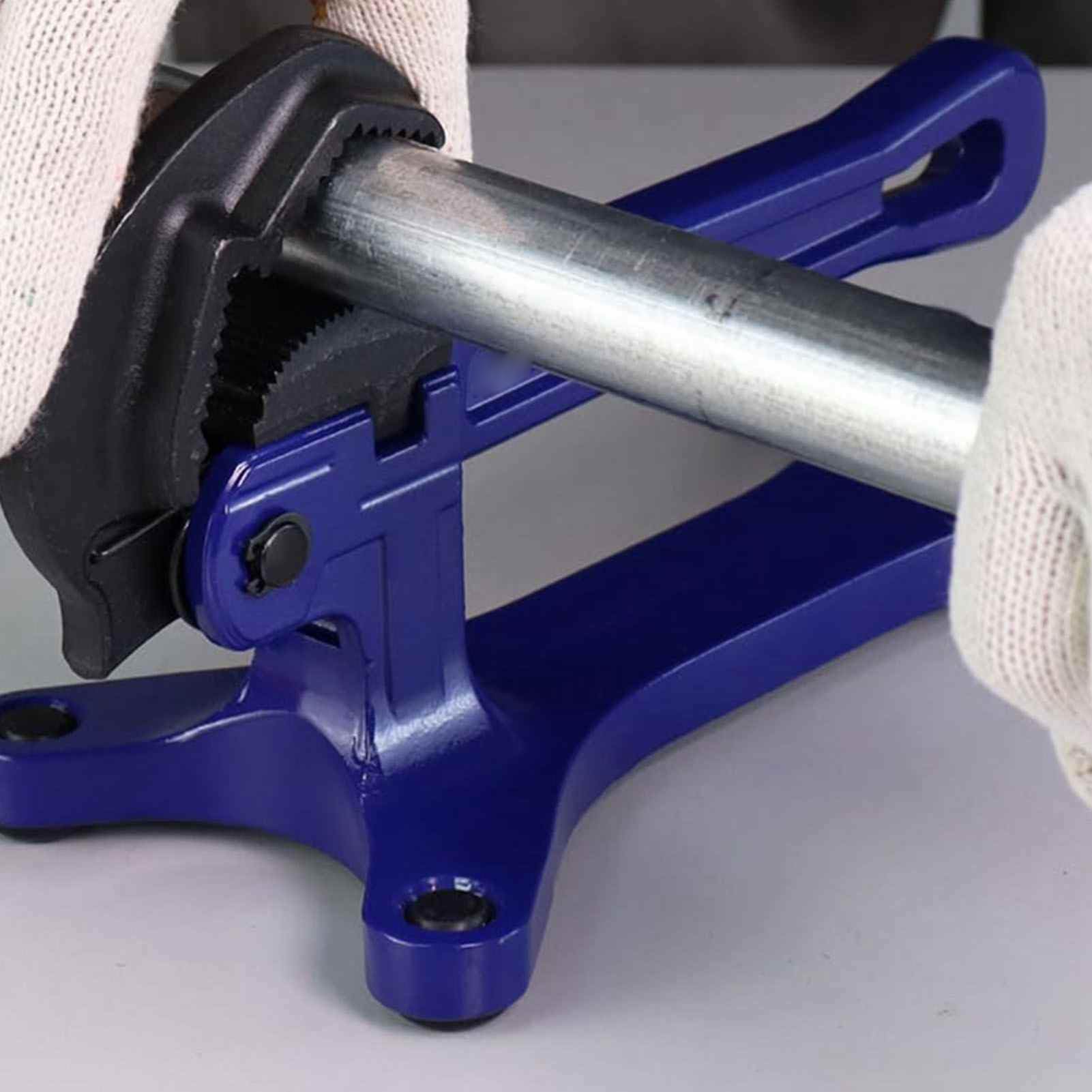 Abrazadera de Tubo Manual de Grado Profesional, Tornillo Banco Aleación Aluminio Duradero y Ligero para Fontaneros