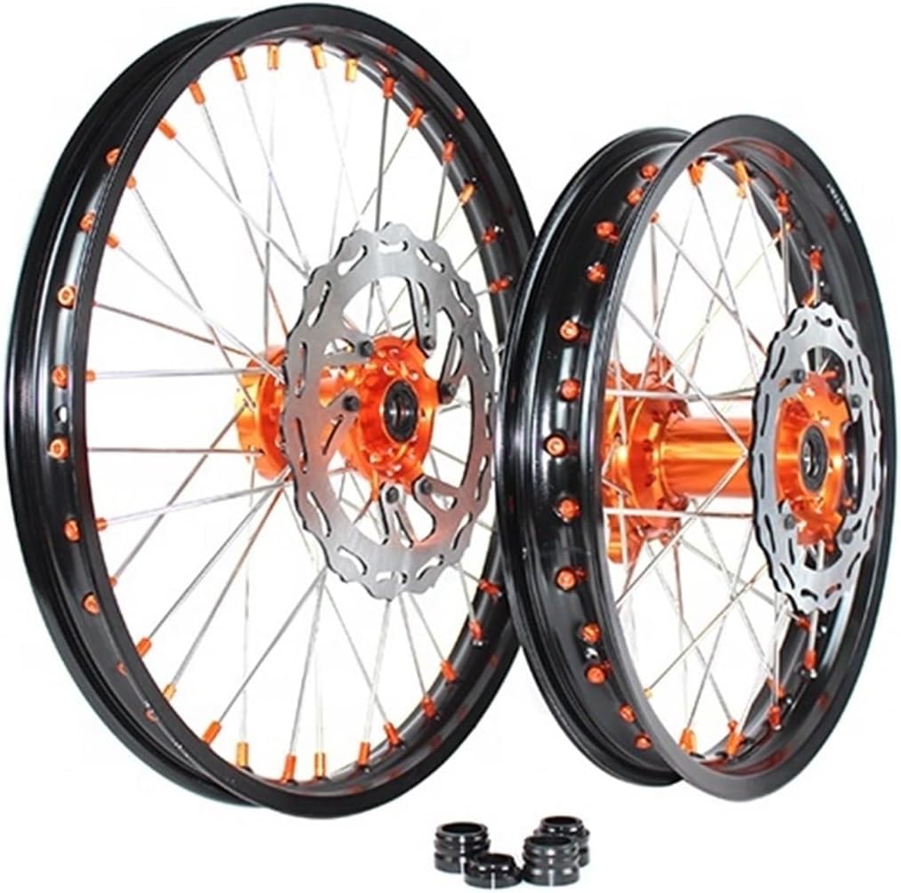 21/19" Motorcycle Wheels Rims Set Fit For CRF250R 2014-2023 CRF450R 2013-2023 CRF450L Motocross Black Kit