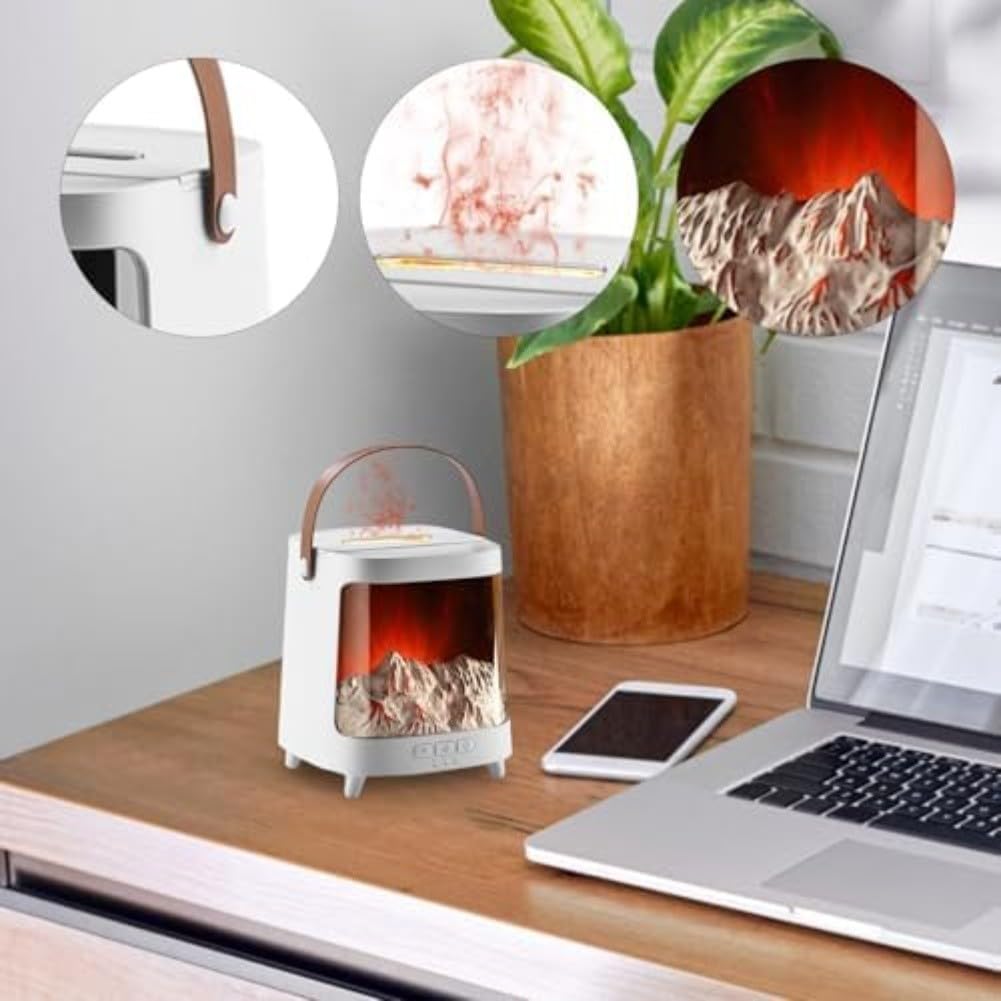 Umidificatore a fiamma diffusore di aromi 7 colori luce silenzioso telecomando per la casa ufficio camera da letto soggiorno meditazione