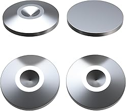 Monosaudio Set of 4 HiFi Spikes Pad Device Feet 25 x 5 mm High End Speaker Stand Feet Aluminium Shock Absorber Feet Absorber Feet HiFi Coaster for Amplifier Turntable Subwoofer