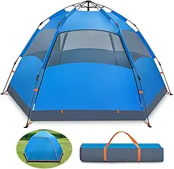 270cm*270cm*150cm Barraca, Barraca de Camping 4-7 Pessoas Impermeavel, Barraca de Camping, Barraca Automática com Mola Hidráulica, Vem com Almofadas À Prova de Umidade