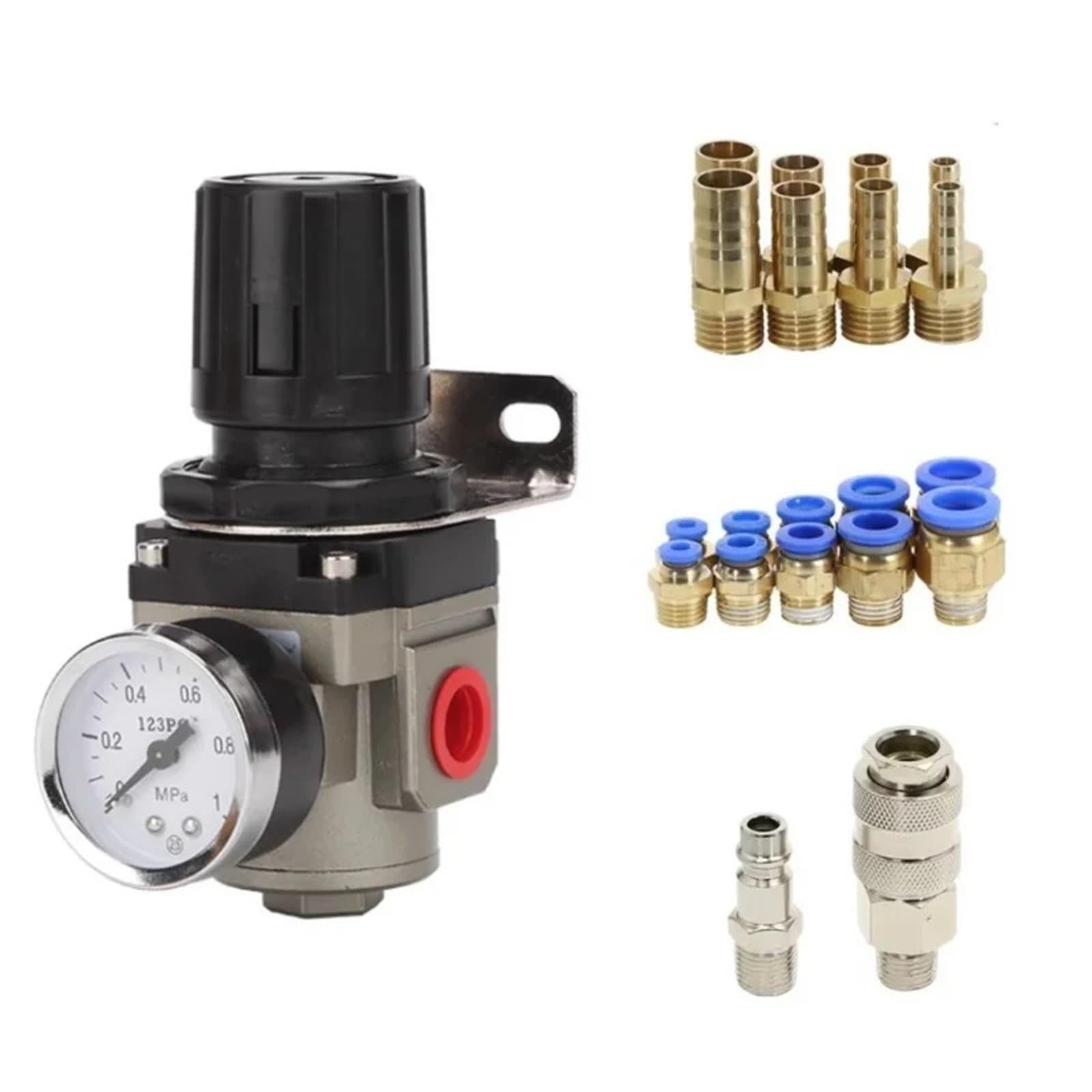 AR2000-02 Pressure Regulator G1/4'' Pneumatic air Treatment Units Pressure Regulating Valve(AR2000-02 PC12-02)