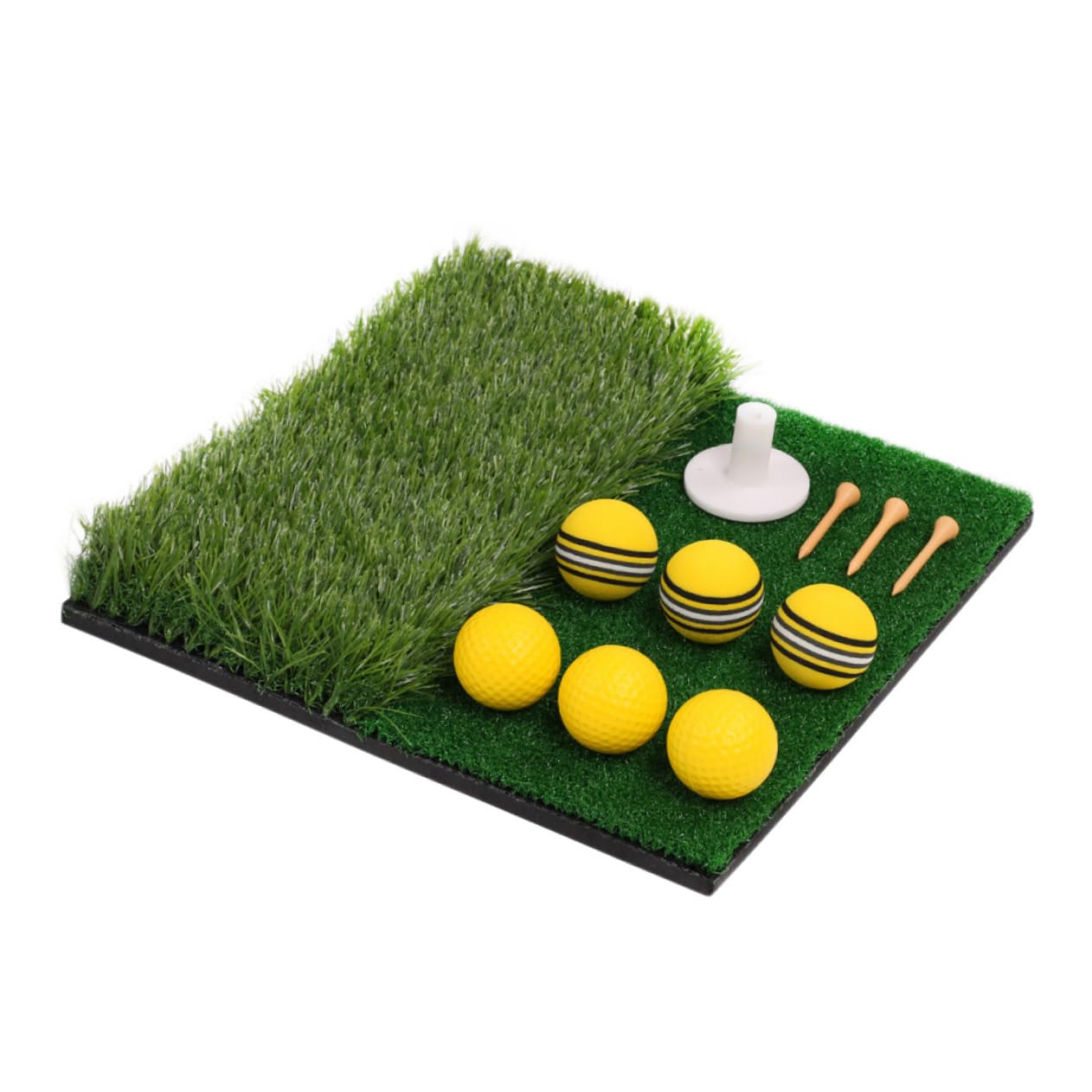 Mipcase 1 Golf Swing Training Aid Mat Mini Golf Pad for Home Practice Realistic Course Feel