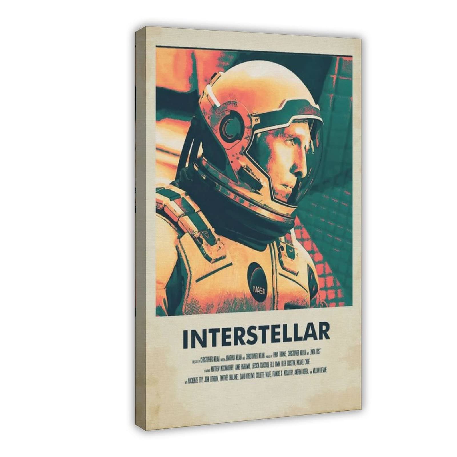 Poster Décoratif Sur Toile 'Interstellar' - 40 X 60 Cm - Style Vintage Sans Cadre - Pour Salon Ou Chambre