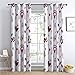 Produktbild TAKUAN Regenbogen Vorhänge Verdunklung svorhänge mit Muster Herz, Vorhang Blickdicht mit Ösen Gardinen Wohnzimmer Schlafzimmer Kinderzimmer Dekoration 2er Set-245 x 140 (H X B)