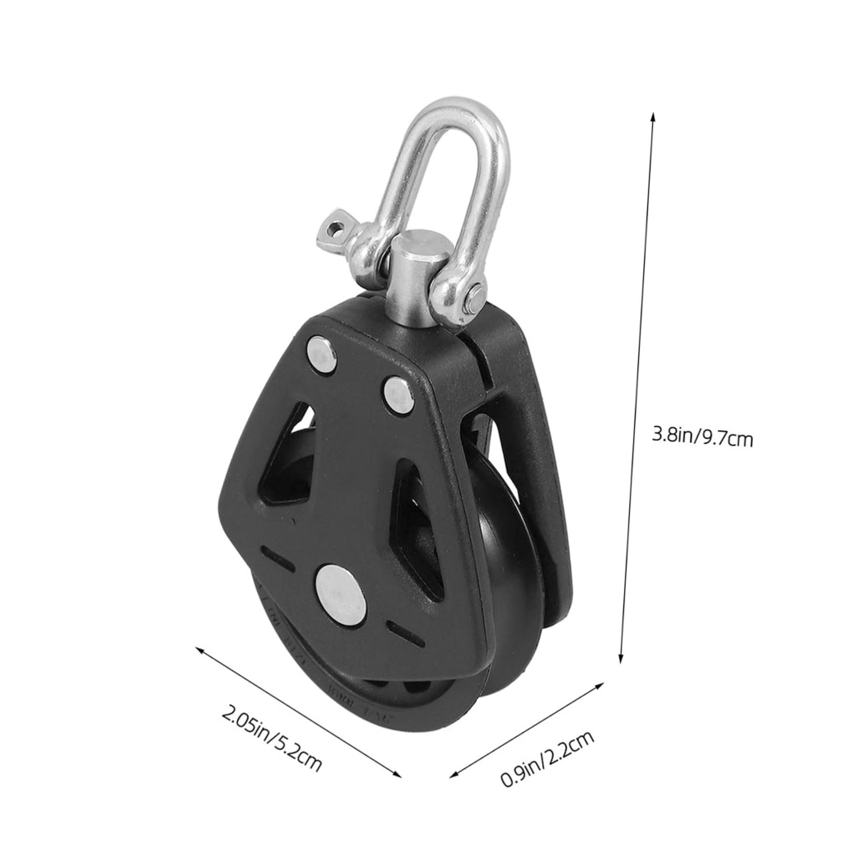 BESPORTBLE 2 Stück Nylon Bootsrolle mit Edelstahllager Drehbare Seilrolle für Segelboote und Fitnessgeräte Langlebig und Glatt Laufend für Marine Anwendungen