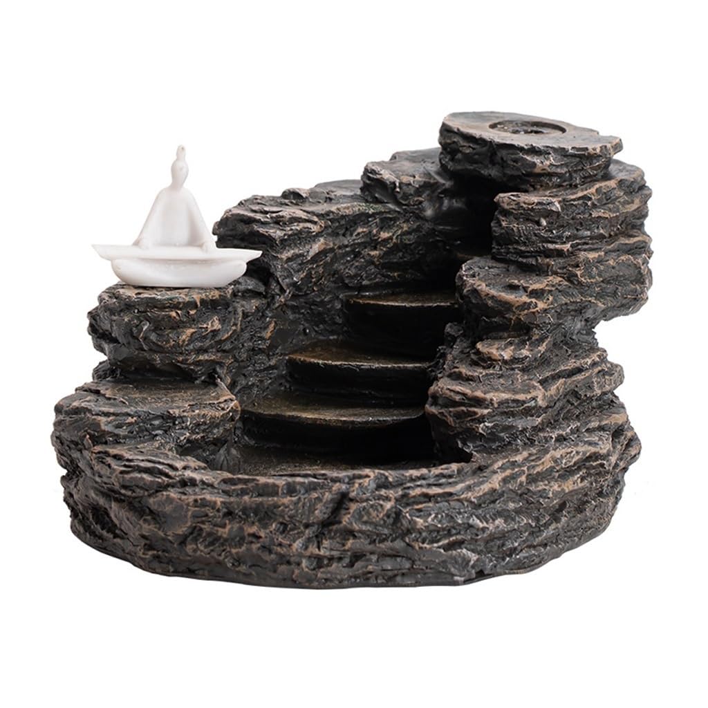 Incense Holder Base Backflow Incense Holder, Mountain Tower Censer Aromatherapy Ornament Home Decor Handmade Ceramic Ornaments