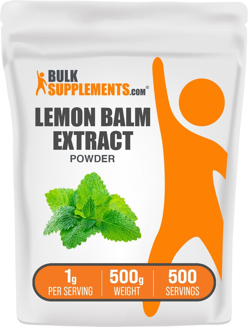 BulkSupplements.com Lemon Balm Extract Powder - Melissa Officinalis, Lemon Balm Powder - Vegan & Gluten Free, 1g per Serving, 500g (1.1 lbs) (Pack of 1)