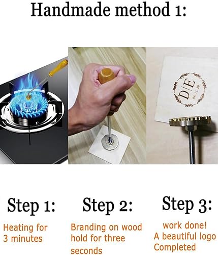 Miniatura 3 de Hierro de marca personalizado para madera Leahter Branding Iron regalo de boda, hecho a mano por diseño, regalo de fiesta de pan de barbacoa (1.5