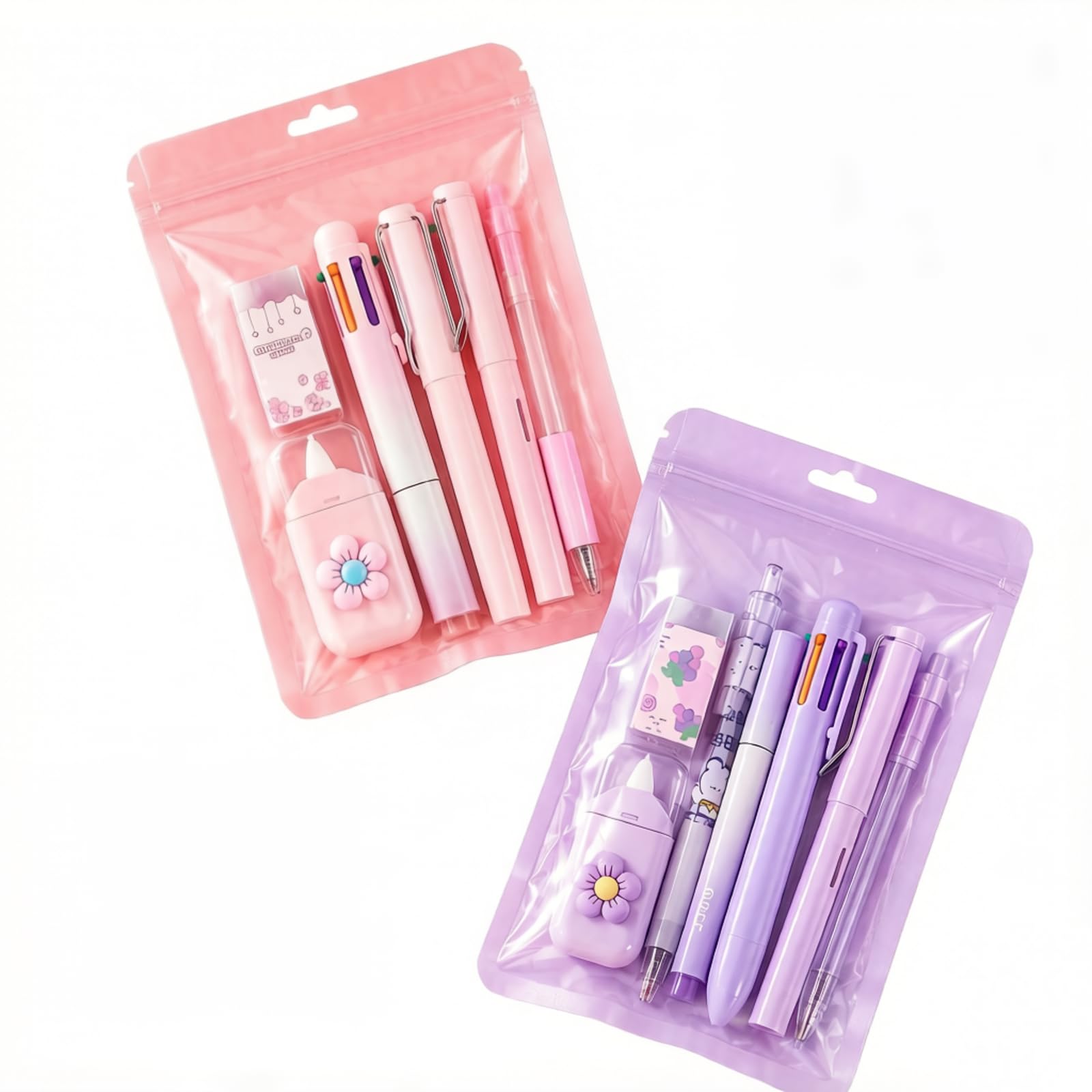 Tbczvx 12 Pcs Pink Stationery Set, pink pencils, Comprehensive Writing Collection, School Supplies for Students and Professionals, Creative Tools for Note-Taking and Sketching Activities