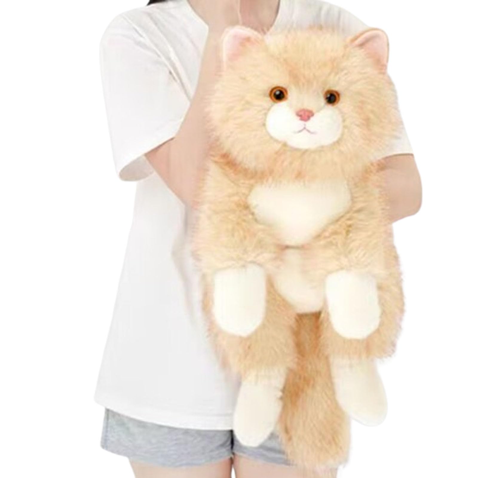 JORCEDI Ragdoll Cat Plush Toy, Lifelike Plush Cat Toy for Children, Plush Cat for Lying, Kitten Stuffed Animal, Weighted Plush Toy, Fluffy and Soft (30cm,2#)