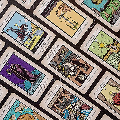 Joyadora Tarot Cards For Beginners - Tarot Deck -Tarot Cards With Meanings On Them - Includes Tarot Wrap For Deck Storage #TOP5