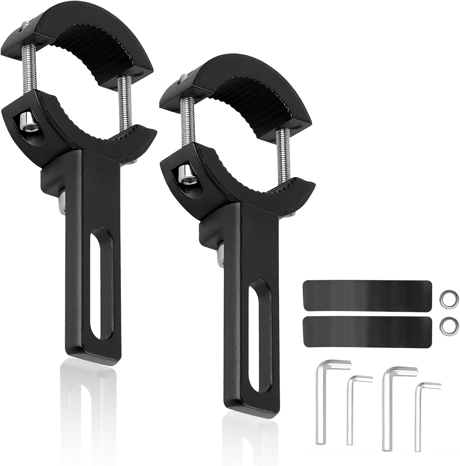 2 Pieces Motorcycle Headlight Bracket Adjustable 20-38 mm Universal Aluminium For Additional Headlight Fog Lights