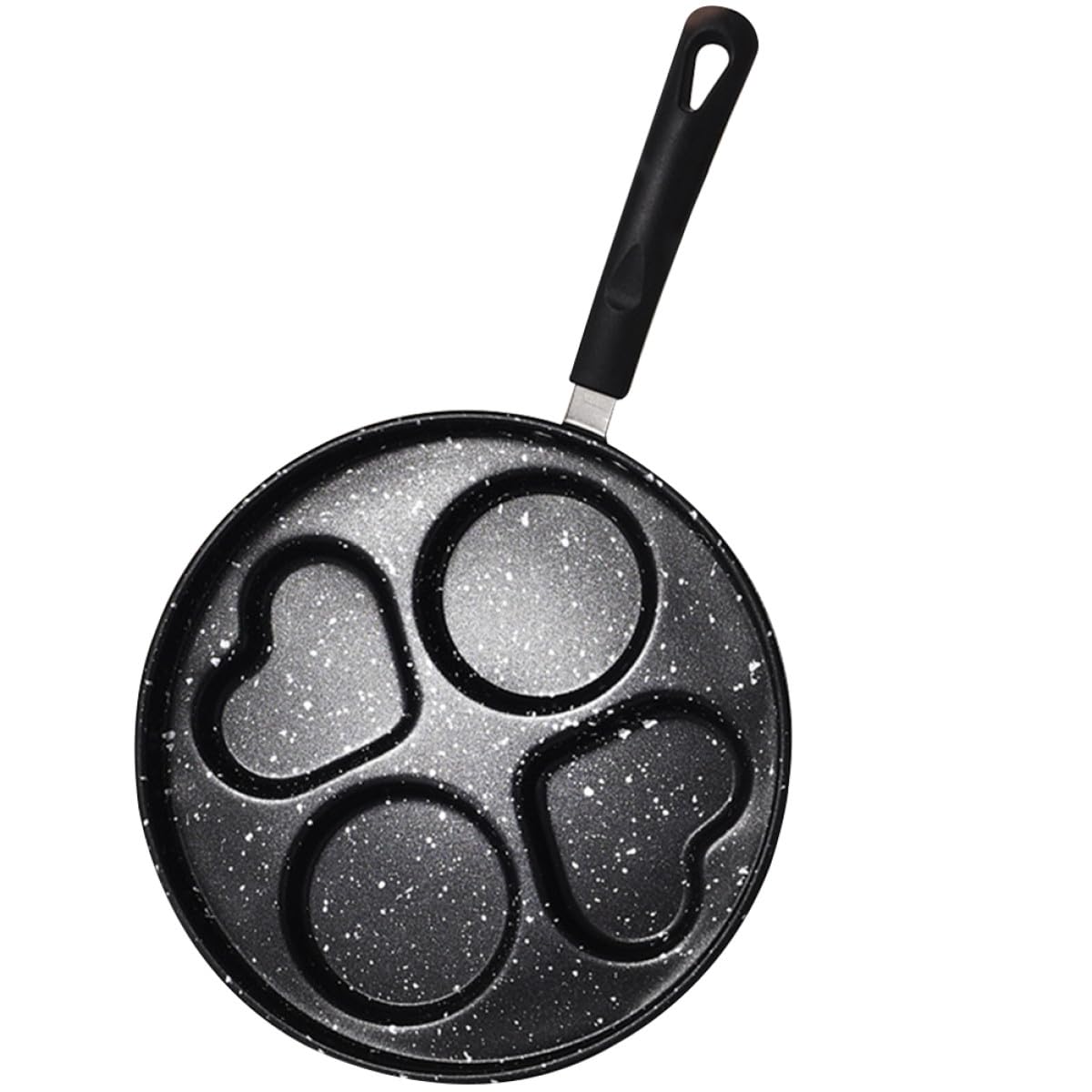 Poêle à crêpes antiadhésive avec poignée amovible pratique en acier noir