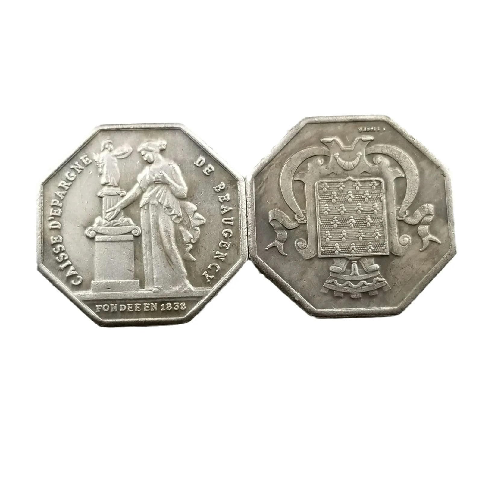 QYZXTH France Octagonal Shape Silver Coins Medal Album Collectibles Coin  Lucky Crypto Challenge Coins New Year Gift Standard : Amazon.de: Toys