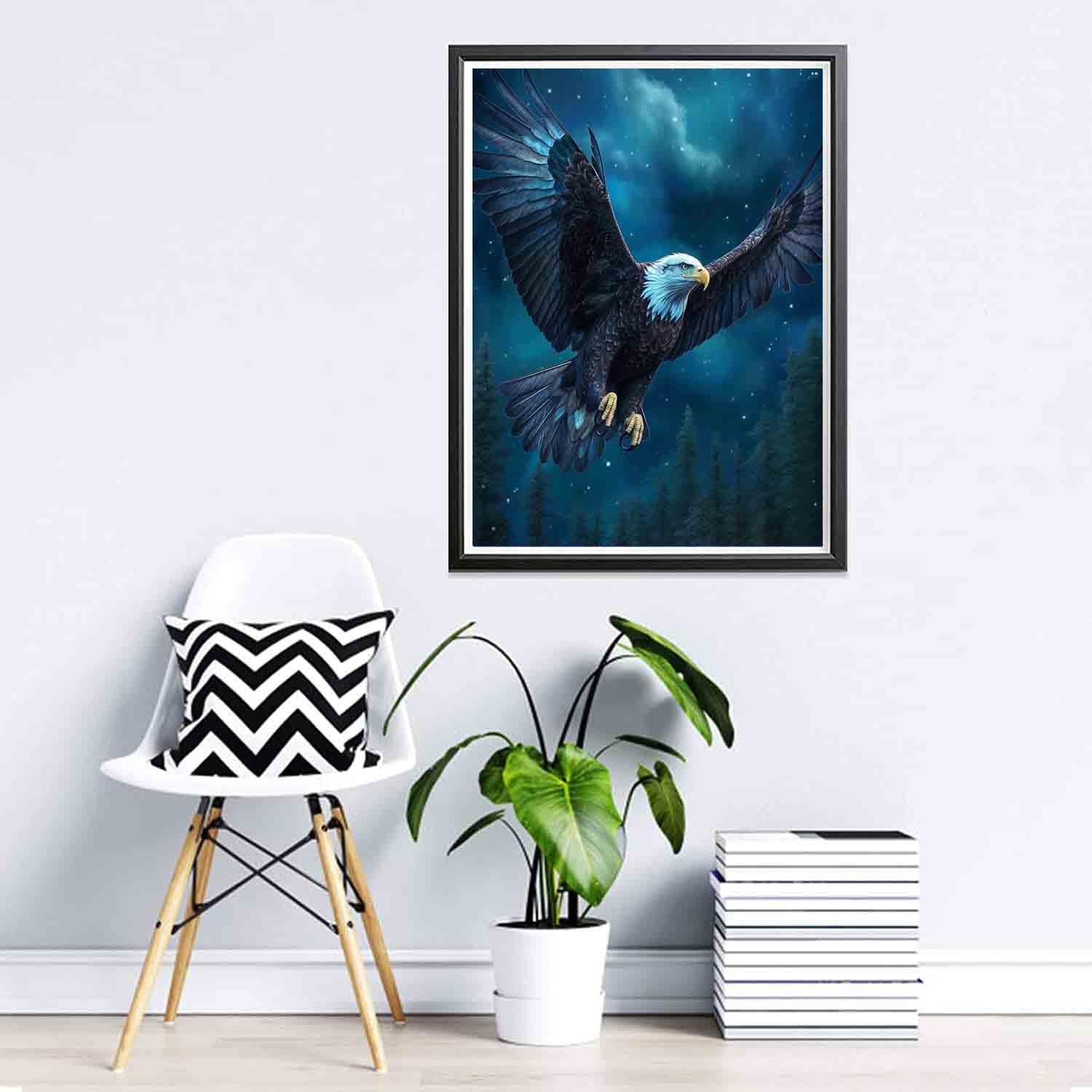 Hoobee 5D DIY Aigle Diamond Painting, Oiseau Animal Peinture