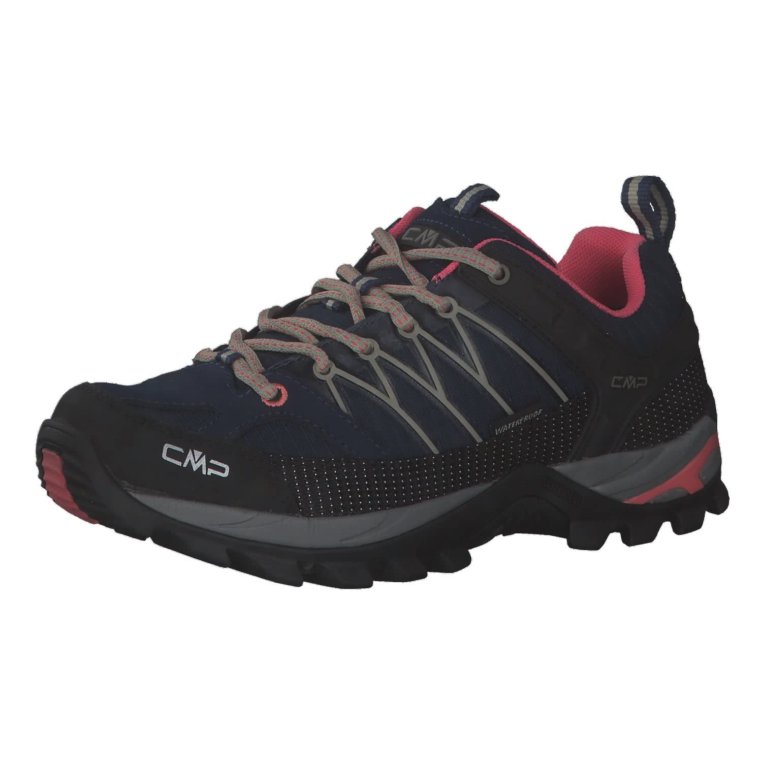 Cmp Women's Bleu Low Hiking Trainers For Rigel Waterprof