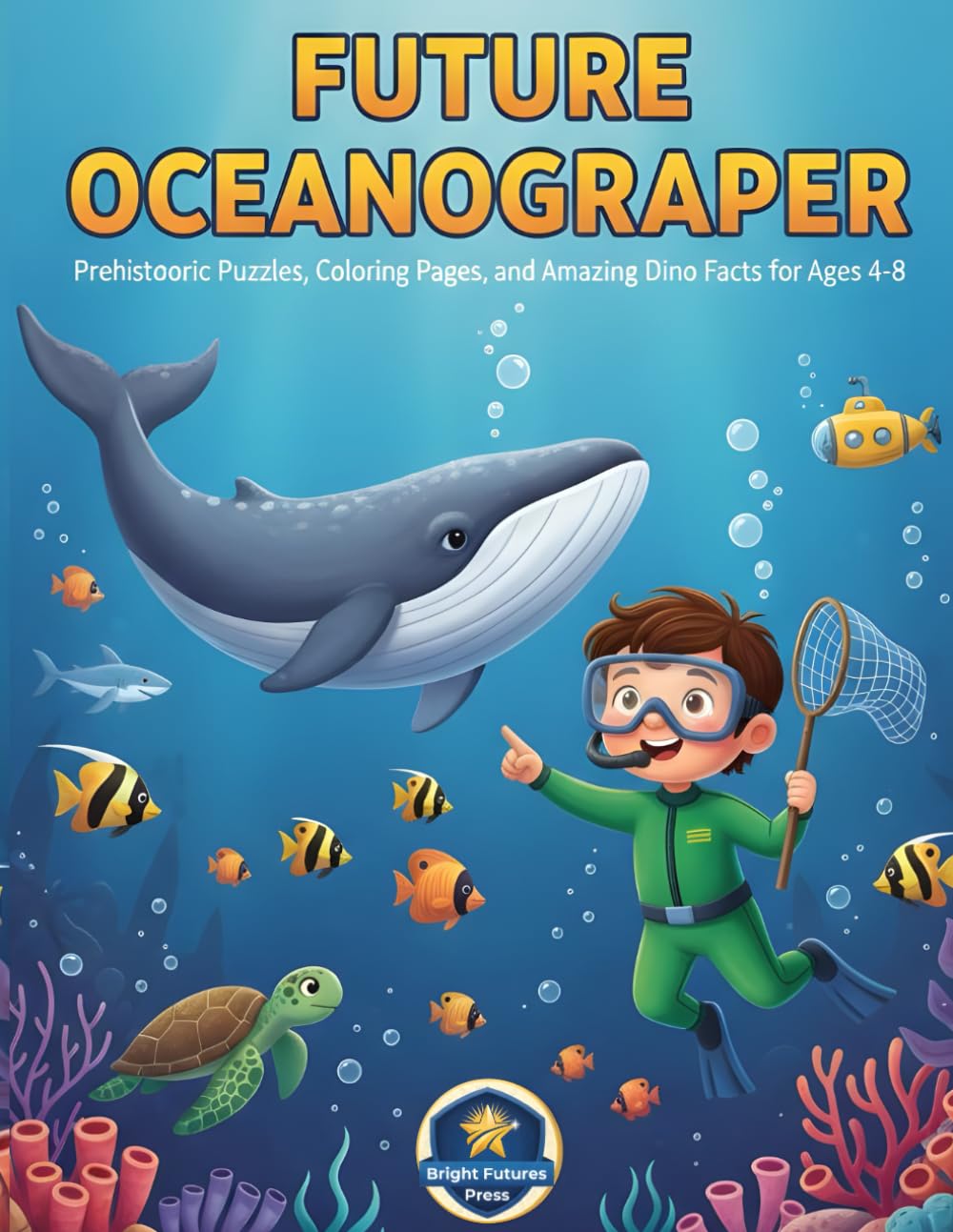 Future Oceanographer: Word Search Puzzles, Amazing Sea Life Facts, and Deep Sea Discovery for Kids Ages 4-8