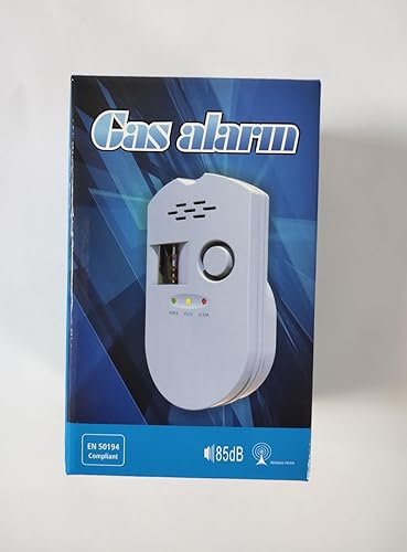 Miniatura 10 de Detector de gas, gas natural  GLP  Detector de fugas de gas de carbón urbano, sensor enchufable con alarma de sonido y pantalla LED, alarma de gas
