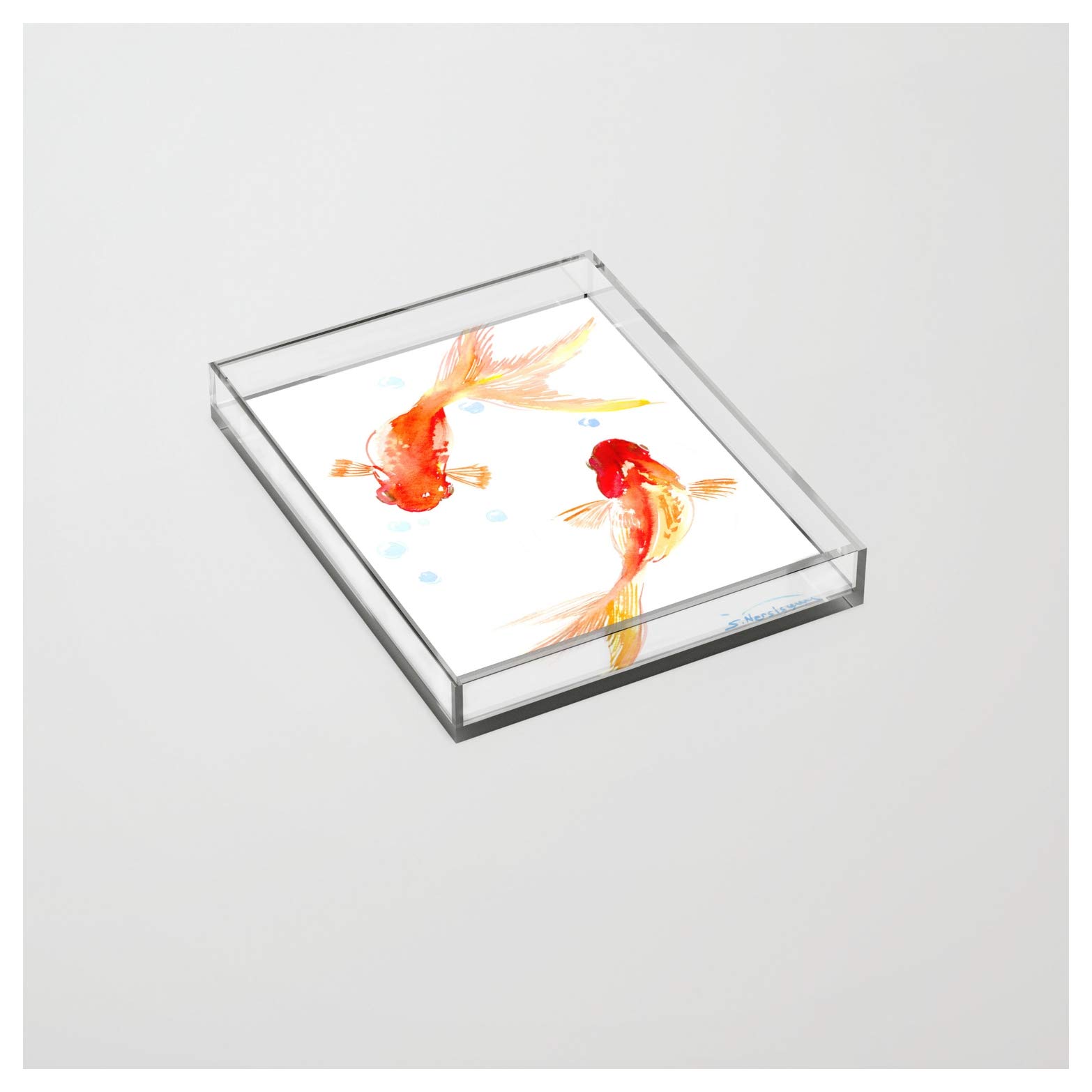 Amazon.com: Society6 Goldfish, Two Koi Fish, Feng Shui, Yoga Asian  Meditation Design by Surenart Acrylic Serving Tray - Small 8" x 6.25" :  Home & Kitchen