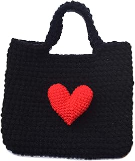 Small Crochet Top Handle Bag Handmade Handbag Women Girl Tote Organizer Sling Bag Crocheted Hippie Purse Phone Pouch