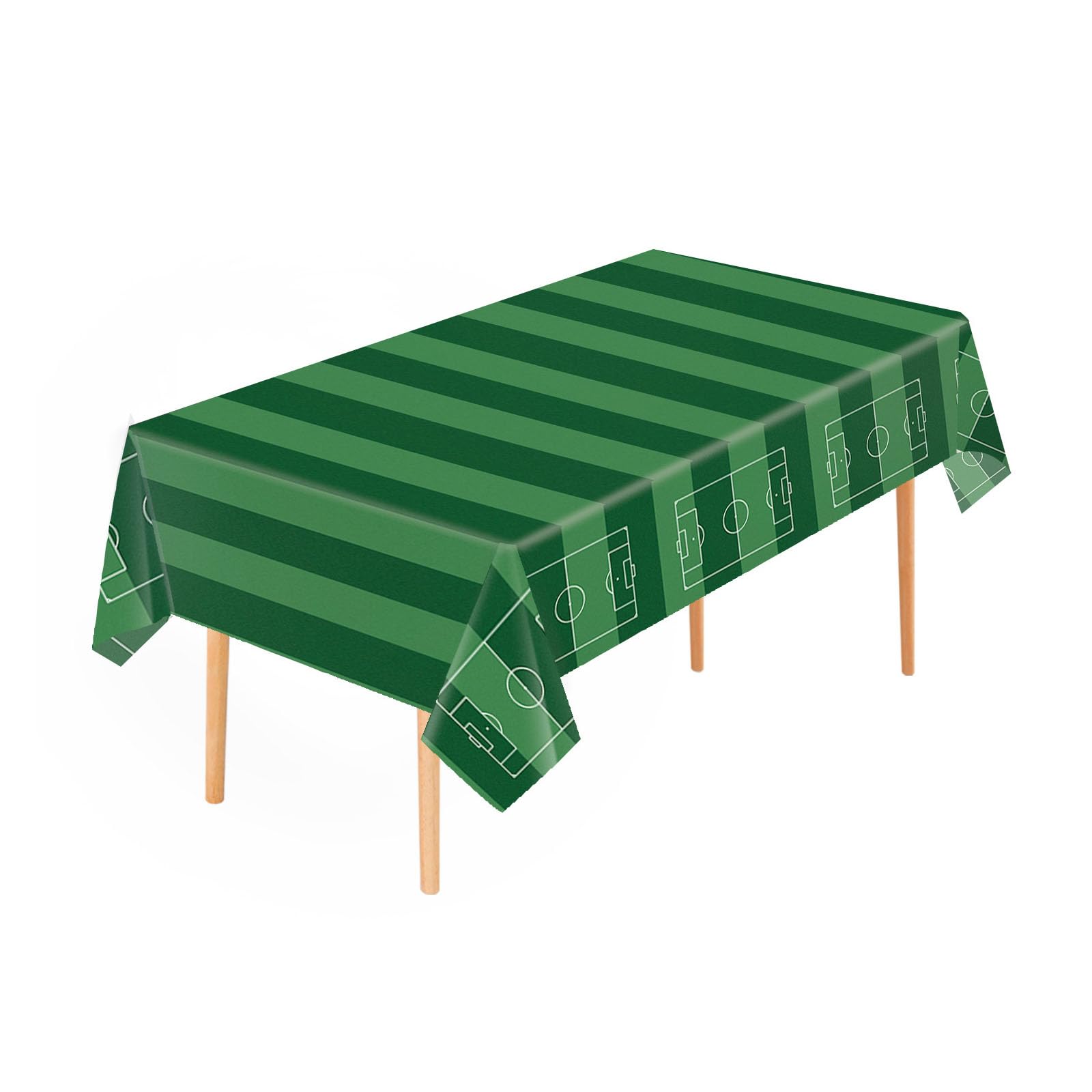 Xjdzineq Celebration Tablecloth Set of 6 Thick PEVA with Field and Ball Designs Bulk Football Themed Table Covers