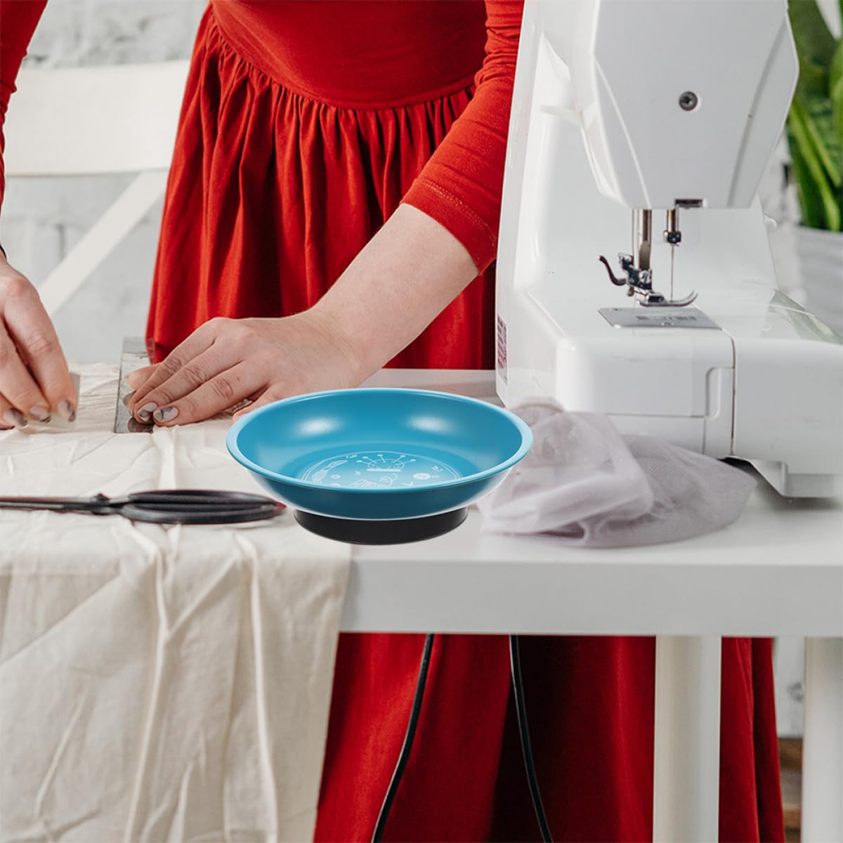 Porta Aghi Funzionale e Decorativo in Inossidabile a Forma di Ciotola Organizzatore Magnetico 2 per Aghi da Cucito per di Ricamo e Patchwork