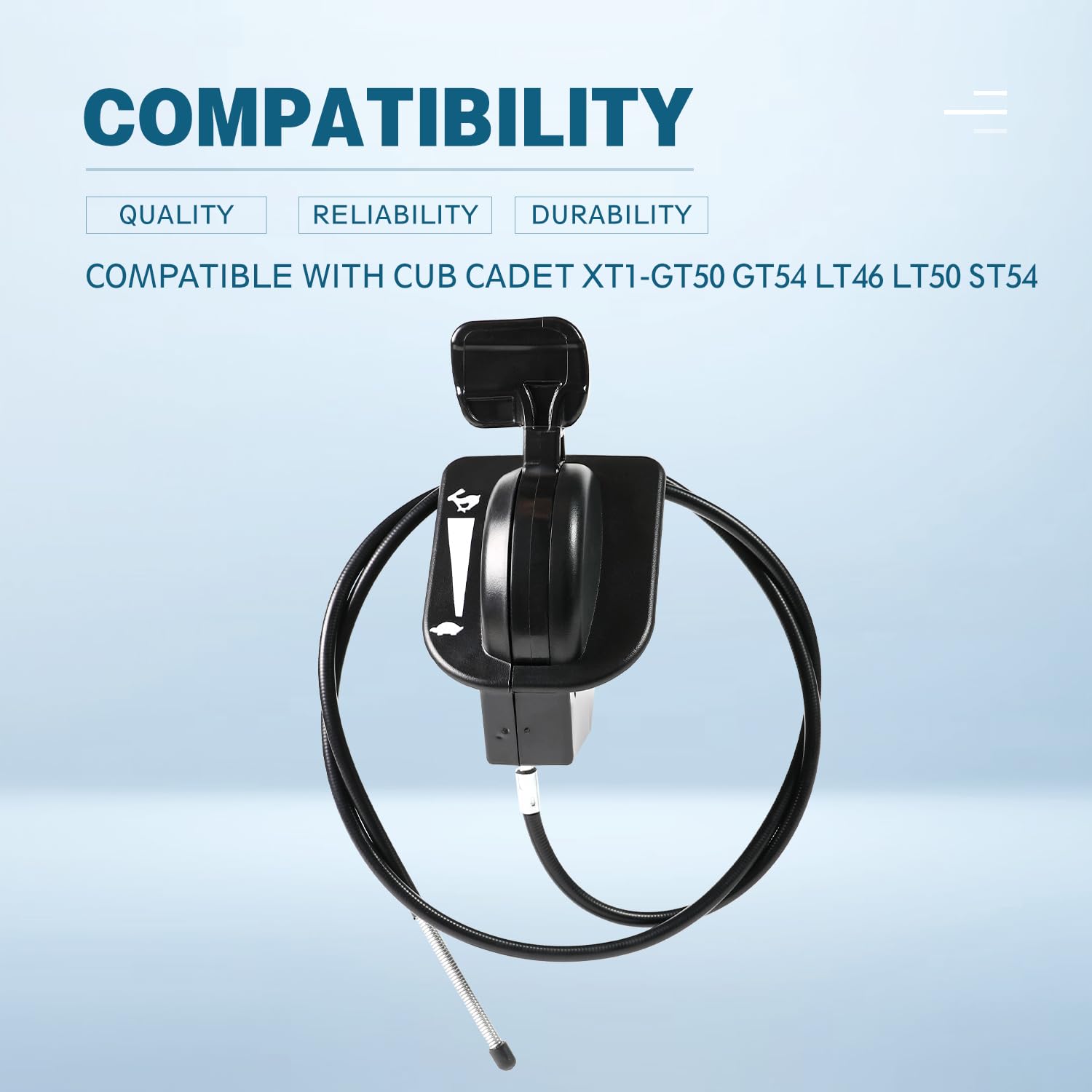 Controles de cable de estrangulador del acelerador compatibles con Cub Cadet XT1-GT50 GT54 LT46 LT50 ST54 XT2-GX54 XT2-LX42 LX46 Reemplaza 946-05098c 946-05098b 946-05098a
