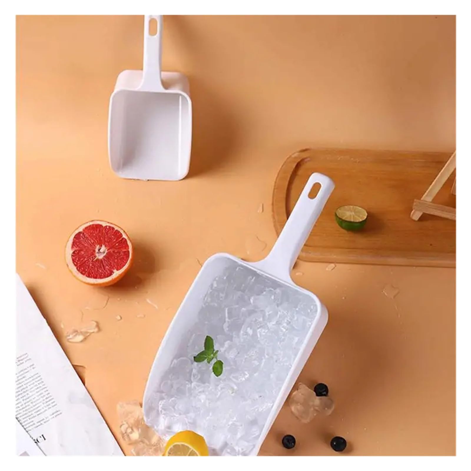 Eisschaufel 1/5PCS Verdickt Große Milch Tee Shop Eis Maschine Kunststoff Schaufel Spezielle Lebensmittel Reis(Large 4pcs)