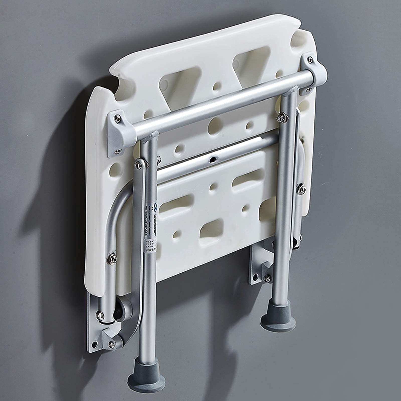 Sedile Doccia Pieghevole Da Parete - Per Disabili E Anziani, Carico 200 Kg, Bianco - 2