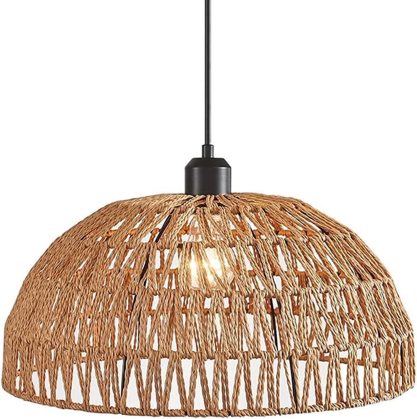 Suspension E27 en ficelle japonaise pour illuminer votre salon de thé et chambre zen