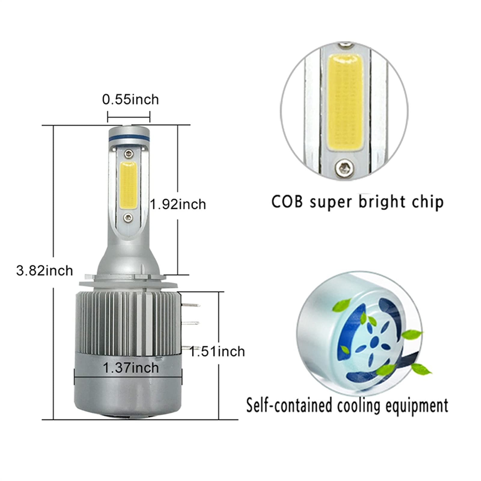 Kit de conversion du xénon H4 H15 Ampoule LED ampoule 72W 8000LM HeadLamp sans fil Lampe de voiture Jour Temps d'exécution de la conversion de lumière Sourcing 6000k pour Golf Audi BMW Auto et Moto