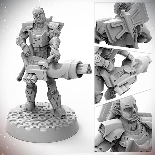 Miniatura 5 de Starfinder Miniaturas sin pintar Soldado medio orco - Miniaturas de plástico sin pintar de 1.260in por Archan Studio - para niños y adultos a partir