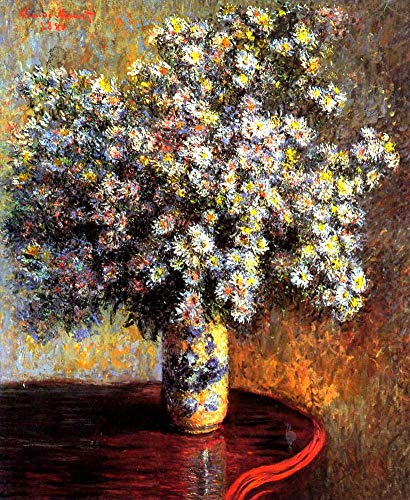 Peintures Asters Claude Monet l'émotion des fleurs impressionnistes à l'huile sur toile