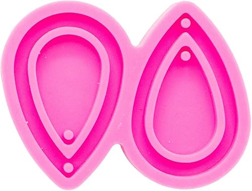 Miniatura 6 de Forma de aro de gota de lágrima ahueca hacia fuera los pendientes de resina epoxi molde de silicona pendientes molde hecho a mano mujeres joyería